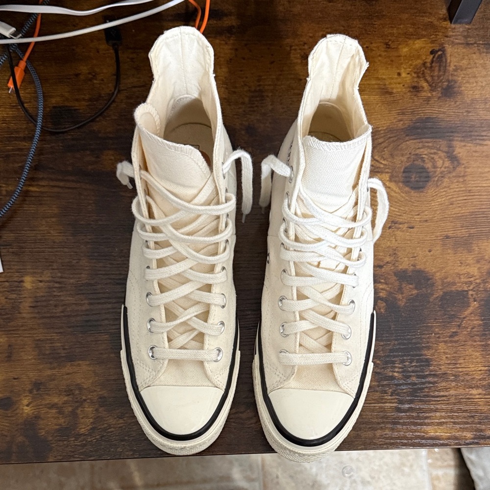 Converse High-Top Sneakers in Cream - Picture 2 of 4